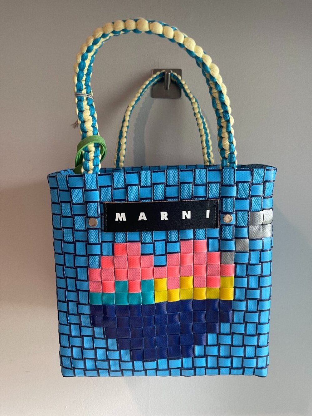 Marni Market Ice Cream Basket Bag in Blue - NWT